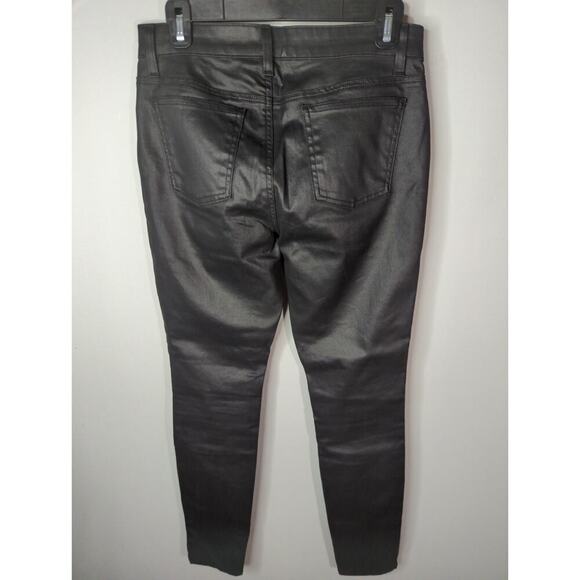 Eileen Fisher Organic Coated Waxed Denim Skinny Jeans women's size 4 Retro Rock - Picture 7 of 10